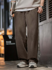 ジャカード コーデュロイ ワイドストレートパンツ