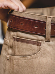 イエローストーンブラウン セルビッジ ローデニム