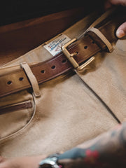 イエローストーンブラウン セルビッジ ローデニム