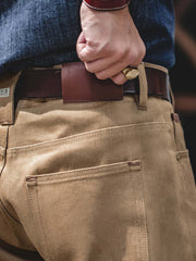 イエローストーンブラウン セルビッジ ローデニム