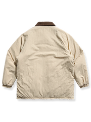 三色展開 襟コーデュロイ 中綿ジャケット