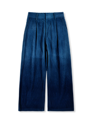 藍染めコーデュロイ スラックス