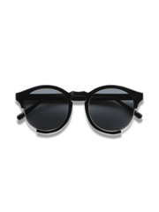 トータスシェル色ハーフリムヴィンテージサングラスの正面展示