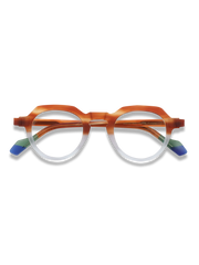 マットブラックフレームブルーライトカットメガネ正面展示