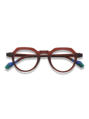 マットブラックフレームブルーライトカットメガネ正面展示