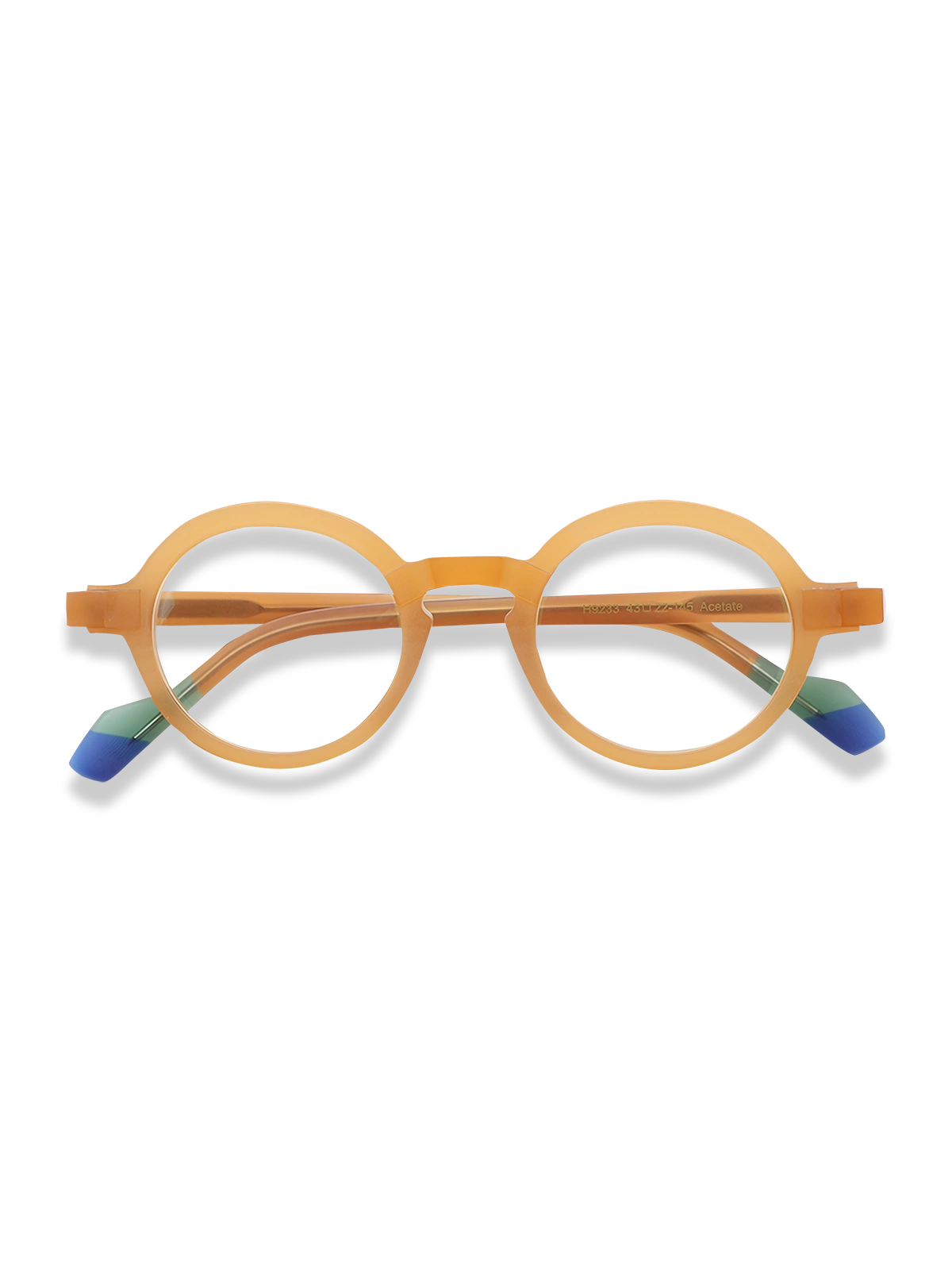 マットレッドフレームブルーライトカットメガネ正面展示