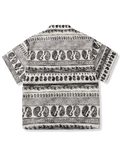 ホワイト カシューフラワー アロハシャツ