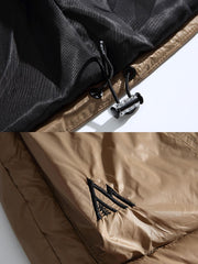 艶あり ホワイトダックダウン 立襟ベスト