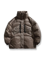 艶あり ホワイトダックダウン 立襟ジャケット