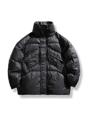 艶あり ホワイトダックダウン 立襟ジャケット