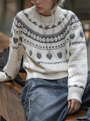 フェロージャカード ニットセーター