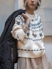 フェロージャカード ニットセーター