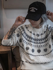 フェロージャカード ニットセーター