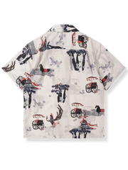 浮世絵柄 アロハシャツ