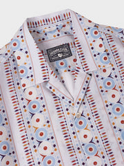 円形模様 アロハシャツ