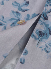 青いバラ柄 アロハシャツ