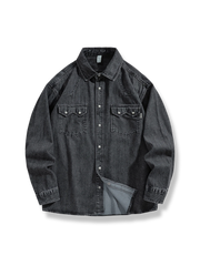 不規則ポケット デニムシャツ