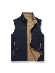 リバーシブル 立襟 ベスト