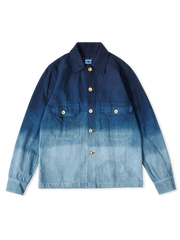 濃淡グラデーション 藍染めジャケット