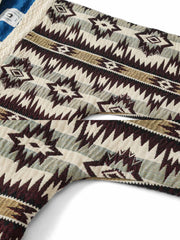 ヴィンテージ インディアン柄 シェニールはんてんコート