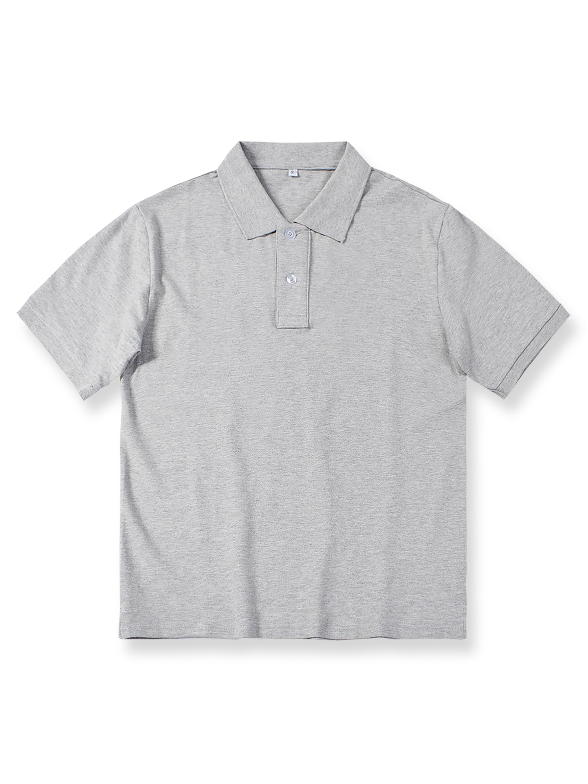 高品質コットンベーシックプレーンポロシャツ正面図