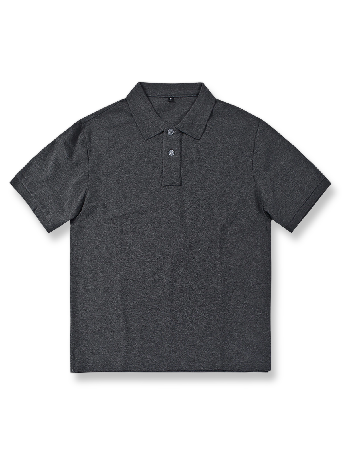 高品質コットンベーシックプレーンポロシャツ正面図