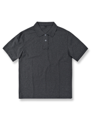 高品質コットンベーシックプレーンポロシャツ正面図