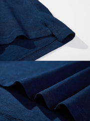 藍染め手工芸ポロシャツ詳細図