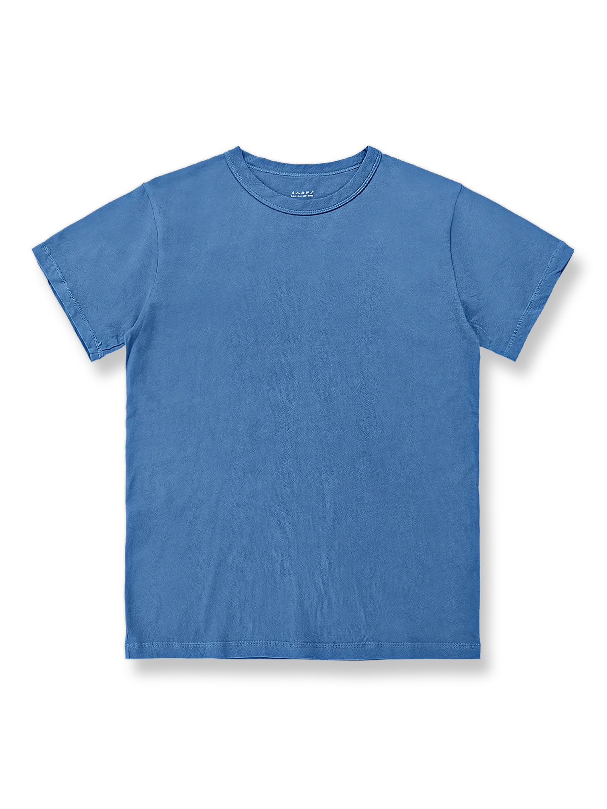 コーマインディゴ染めクルーネックショートスリーブTシャツ正面図