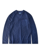250g 藍染めコットンポケットTシャツ