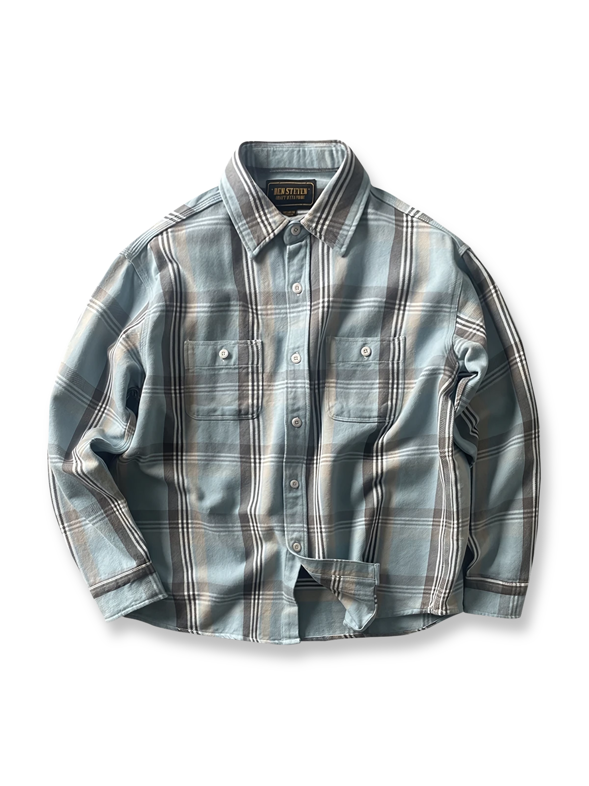 製品画像:
レトロスタイル ドーパミンカラー 厚手 チェック柄シャツ 全体画像、ヴィンテージ風デザイン、秋冬向け
詳細画像:
ドーパミンカラー チェック柄 シャツのディテール、コットン100%素材の質感、厚手の生地