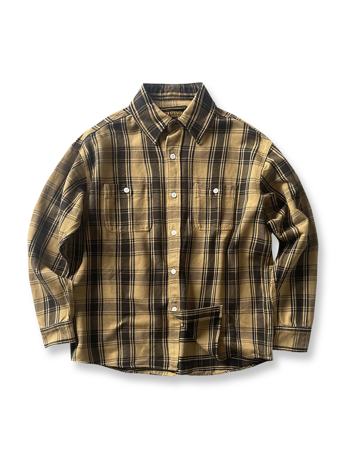 製品画像:
レトロスタイル ドーパミンカラー 厚手 チェック柄シャツ 全体画像、ヴィンテージ風デザイン、秋冬向け
詳細画像:
ドーパミンカラー チェック柄 シャツのディテール、コットン100%素材の質感、厚手の生地