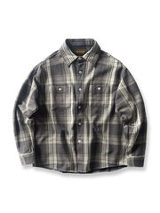 製品画像:
レトロスタイル ドーパミンカラー 厚手 チェック柄シャツ 全体画像、ヴィンテージ風デザイン、秋冬向け
詳細画像:
ドーパミンカラー チェック柄 シャツのディテール、コットン100%素材の質感、厚手の生地