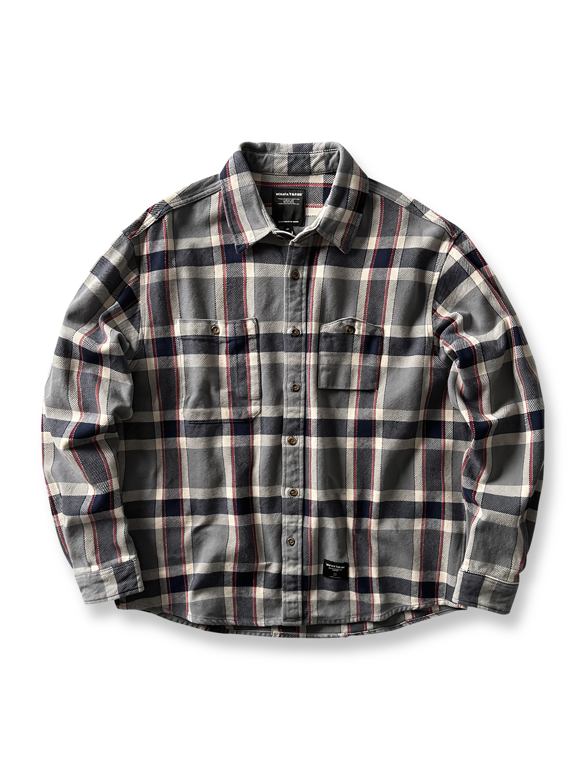 製品画像:
アメカジヴィンテージチェック柄ヘビーウェイトシャツ全体画像、秋冬向けの高い保温性とクラシックデザイン。
詳細画像:
両胸ポケットとチェック柄のディテール、ヴィンテージ感漂うデザイン。