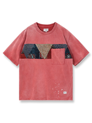 製品画像: スプライス ろうけつ染めウォッシュTシャツの正面展示