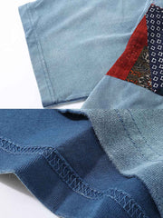 スプライス ろうけつ染めウォッシュTシャツ