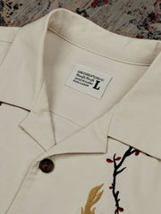 梅花錦鯉刺繍キューバシャツ