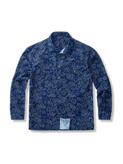 ペイズリー柄 コット長袖シャツ