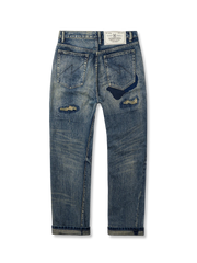 ハンドメイドパッチワークデニムパンツ