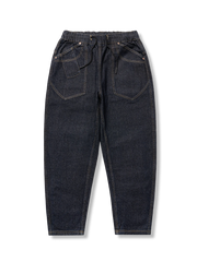 12.8oz 非対称ステッチポケットデニムパンツ