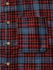 色織り チェック柄 ワークシャツ