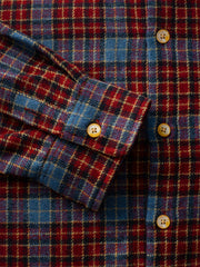 色織り チェック柄 ワークシャツ