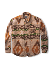 ウォッシュ加工 綿毛織り エスニックシャツ