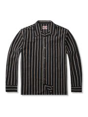 先染め ストライプ コットン キューバシャツ