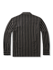 先染め ストライプ コットン キューバシャツ