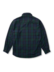 羊毛混紡チェックシャツジャケット