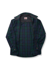羊毛混紡チェックシャツジャケット