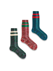 3足セット エスニック柄 厚手ソックス#PM