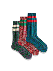 3足セット エスニック柄 厚手ソックス#PM