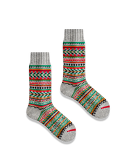 3足セット エスニック柄 厚手ソックス#PN